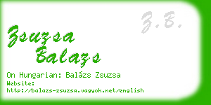 zsuzsa balazs business card
