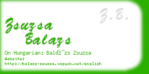 zsuzsa balazs business card